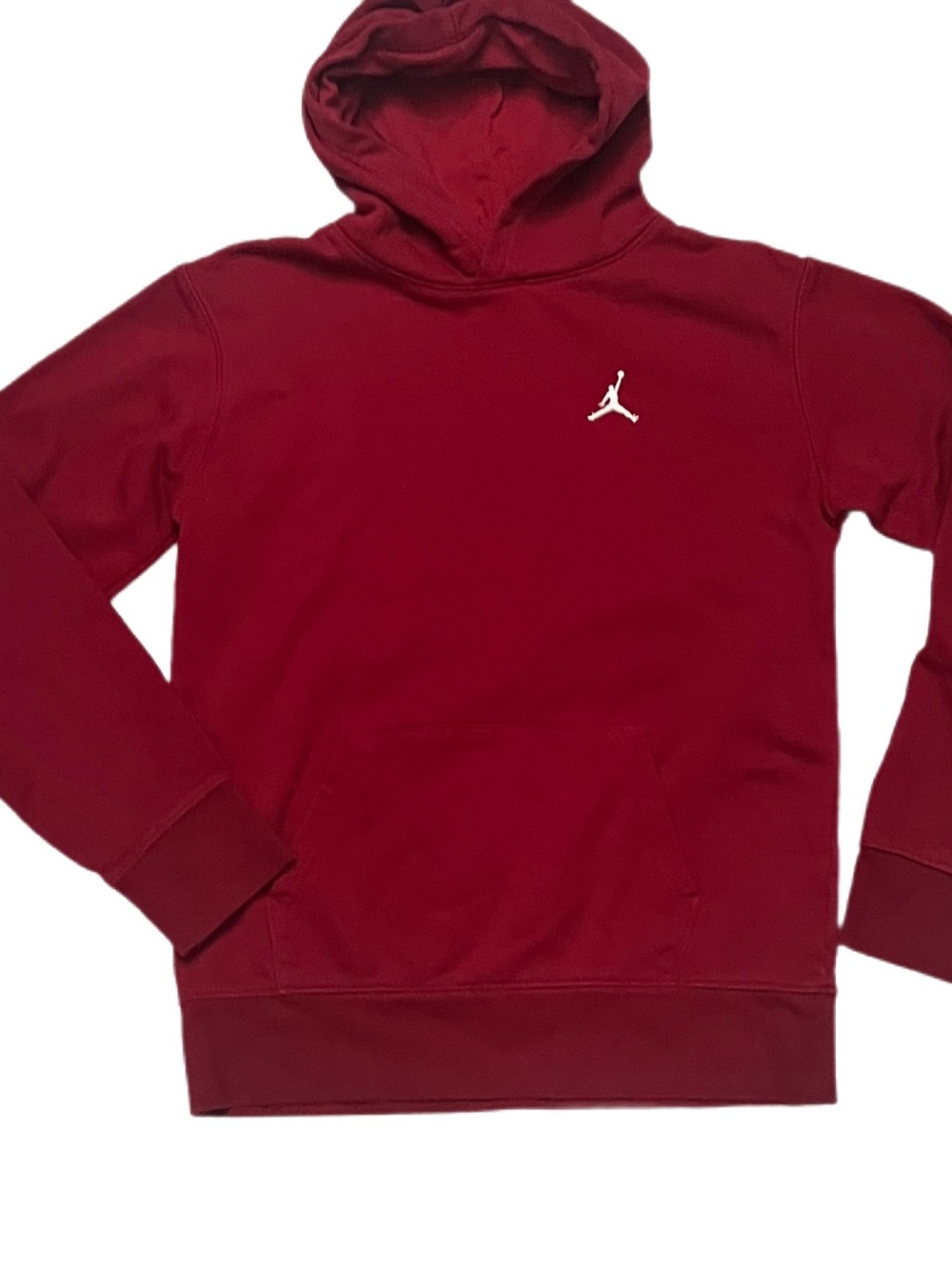 Jordan Kids Red Hooded Pullover with White Jumpman